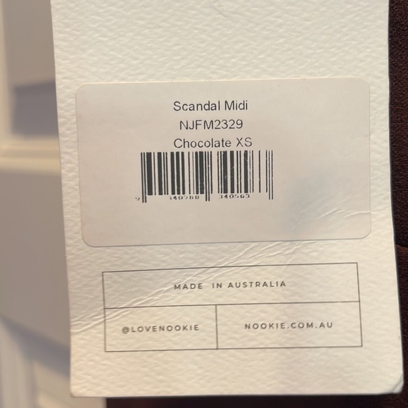 NWT Nookie Scandal Brown Strapless Midi Dress size XS - Picture 8 of 13